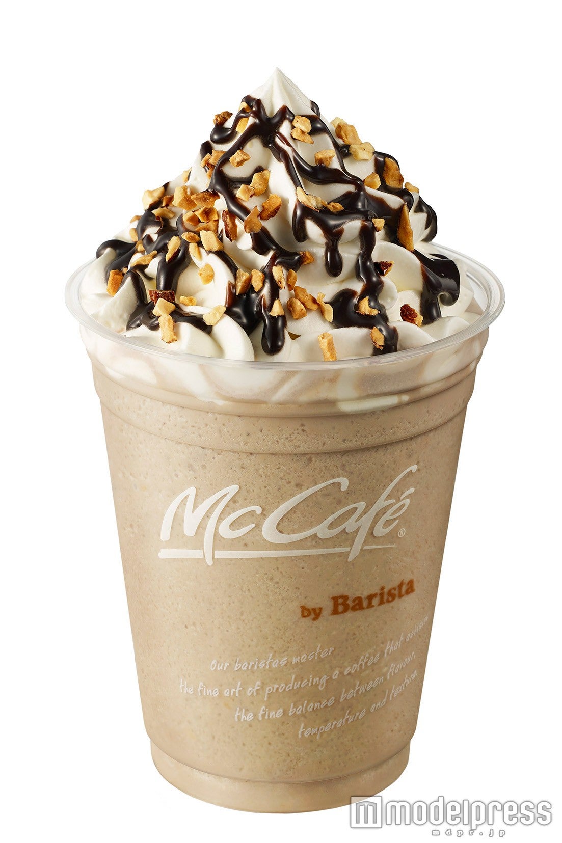 「チョコアーモンドフラッペ」Mサイズ：460円（税込）、Lサイズ：500円（税込）