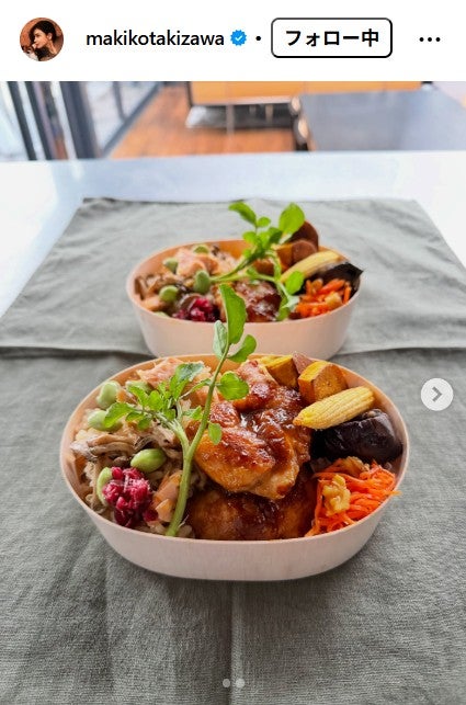 滝沢眞規子Instagramより