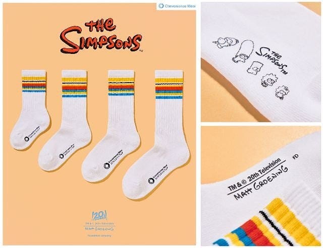 ファミリーマート ファミマ コンビニエンスウェア ザ・シンプソンズ ラインソックス こどもくつした ファミリーマート ファミマ コンビニエンスウェア ザ・シンプソンズ ラインソックス こどもくつした