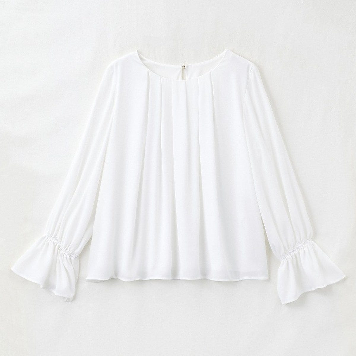 しまむらのタックブラウス（どこでもっと！/mako）