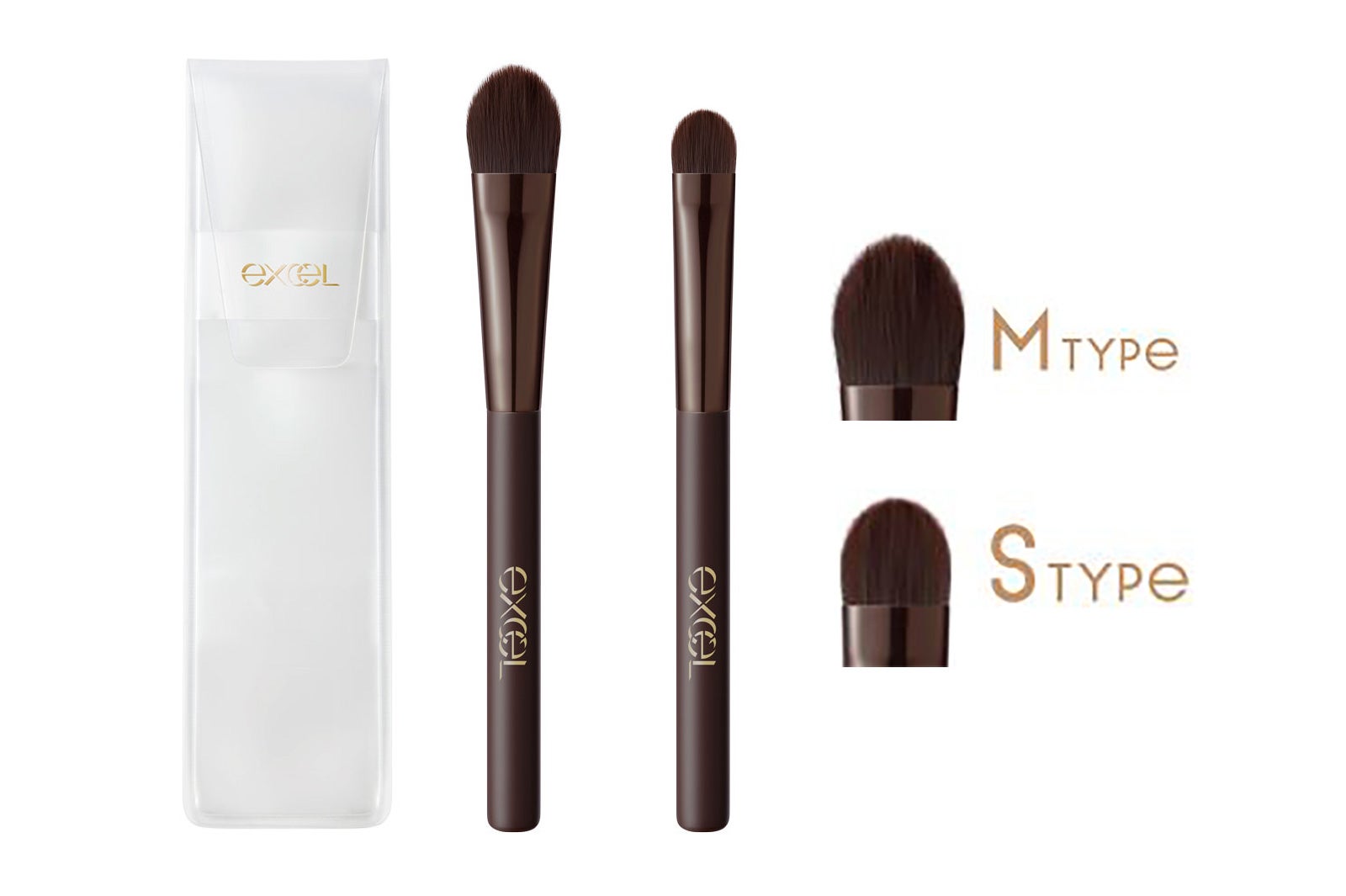 （左から）「アイシャドウブラシ」ケース、「同 M」「同 S」（画像提供：常盤薬品工業株式会社）