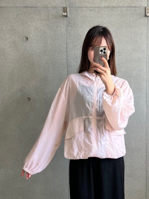 GU　シアー　パーカ　丈　調整