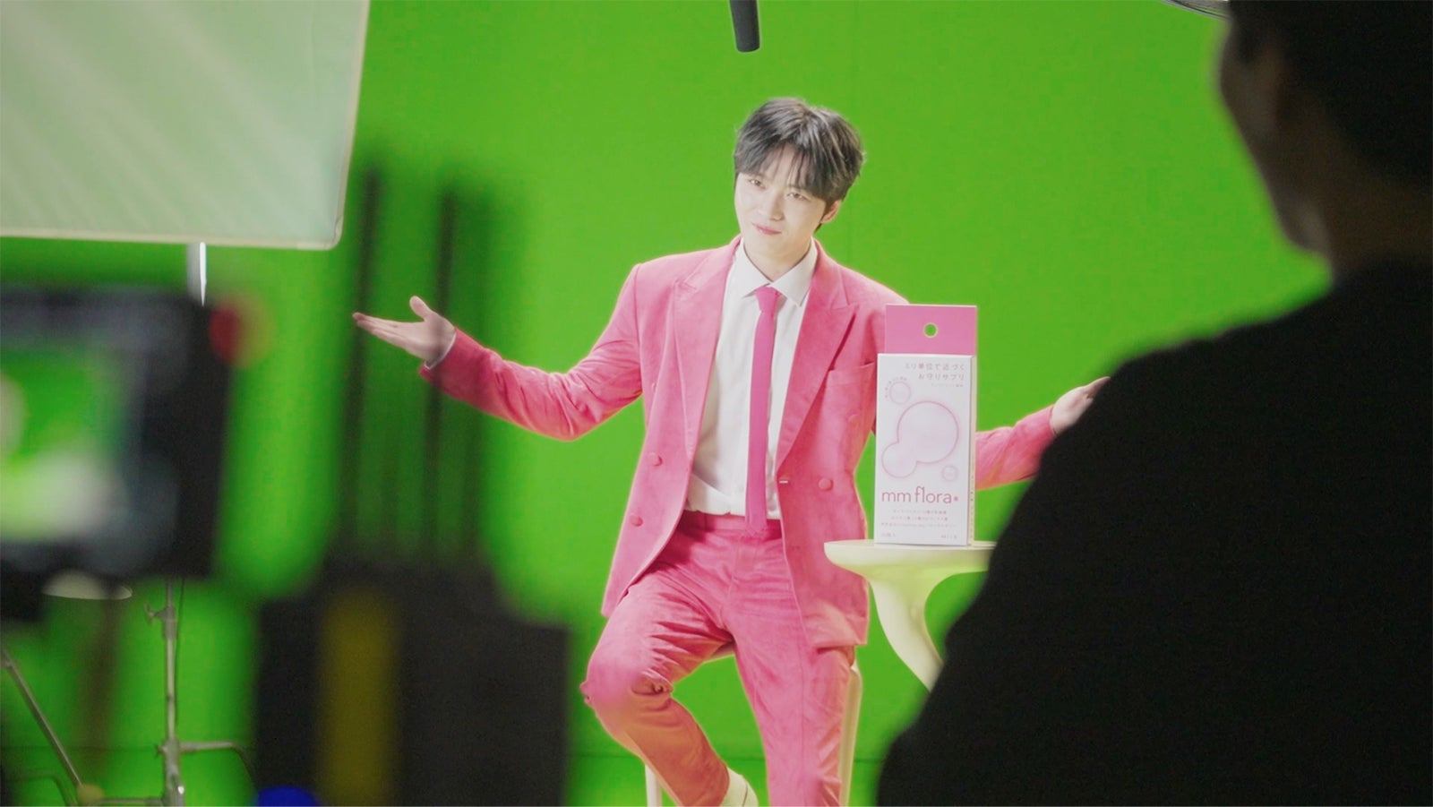 ジェジュン／新TVCM「ちゃっかりオーラル美容」篇メイキングより（提供写真）