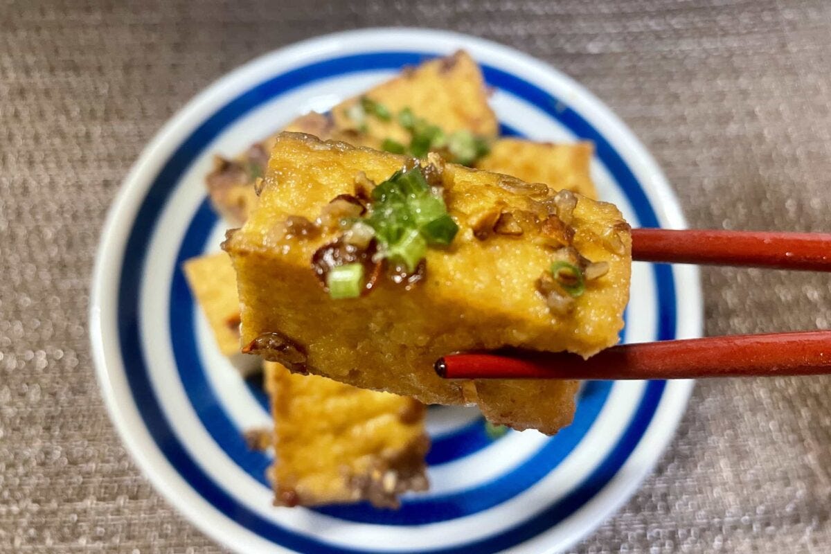 厚揚げペペロンチーノ