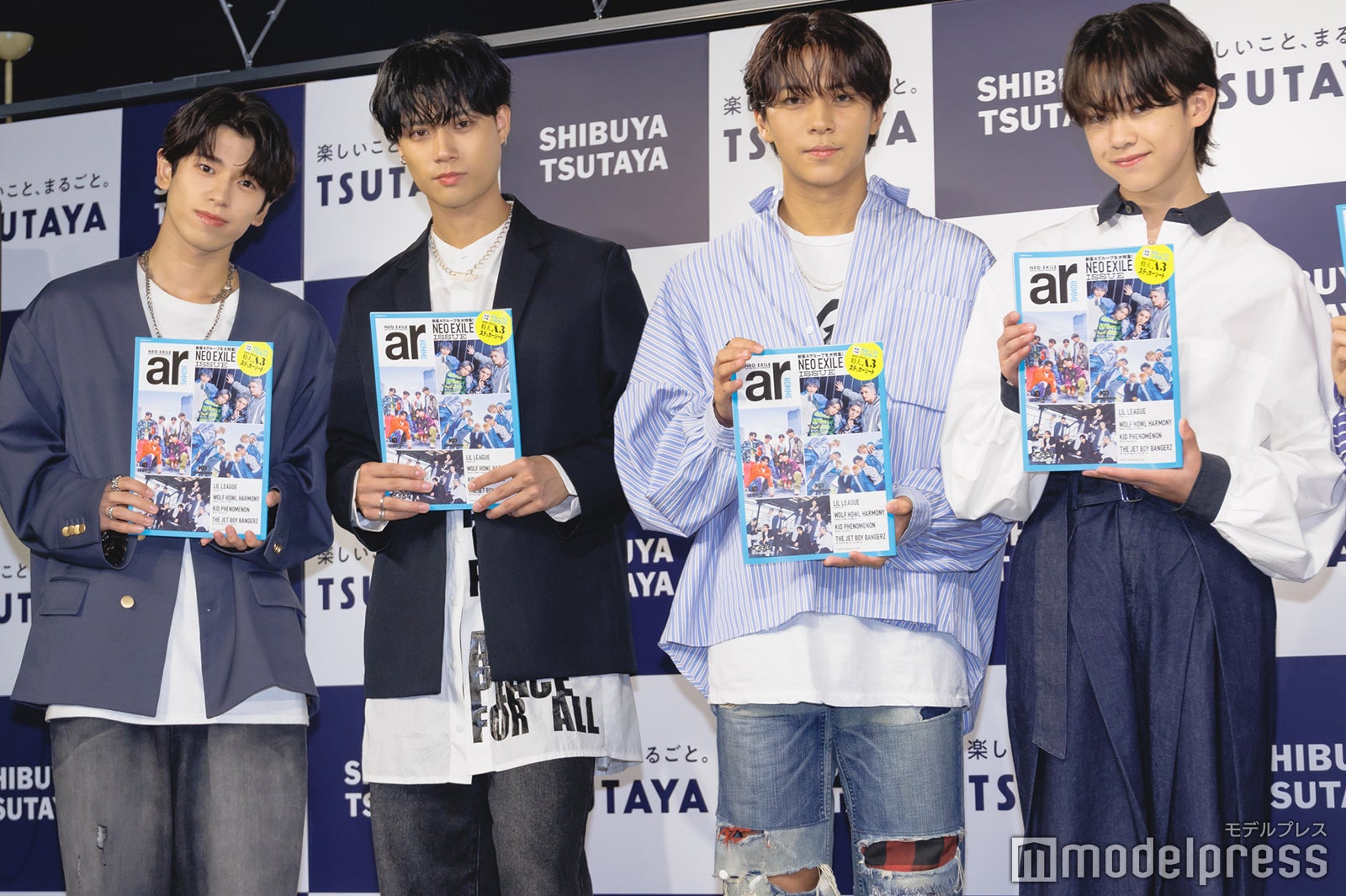 （左から）石川晃多、宇原雄飛、中村竜大、難波碧空（C）モデルプレス