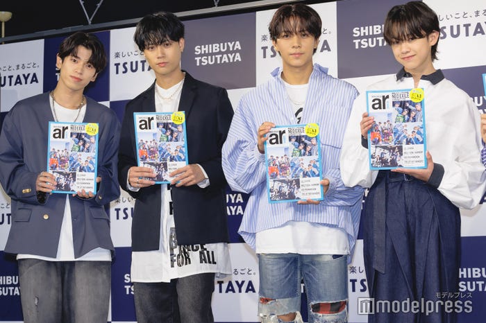 (左から)石川晃多、宇原雄飛、中村竜大、難波碧空(C)モデルプレス