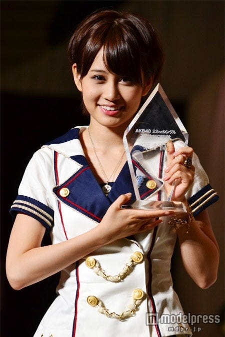 「AKB48 22ndシングル選抜総選挙今年もガチです」で1位に輝いた前田敦子