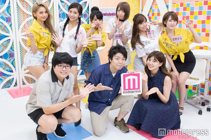 (前列左から)関町知弘、田所仁、岩崎名美(後列左から)ゆきぽよ、ICE、天木じゅん、清水あいり、白川未奈、忍野さら (C)モデルプレス