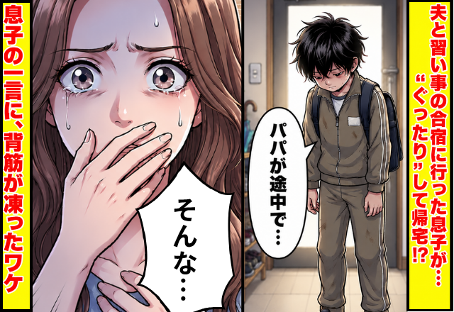 夫と習い事の合宿に行った息子が…“ぐったり”して帰宅！？⇒「パパが途中で…」息子の一言に、背筋が凍ったワケ