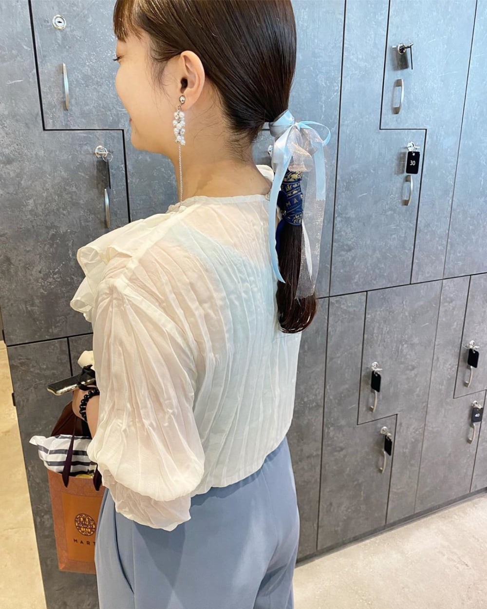 リボンをつかったヘアアレンジ