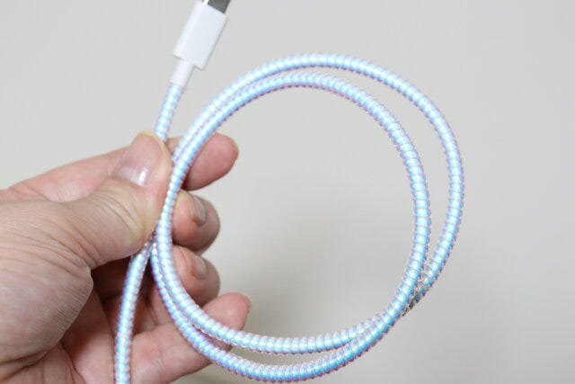デコレーションコードカバー（オーロラカラー）　使用例