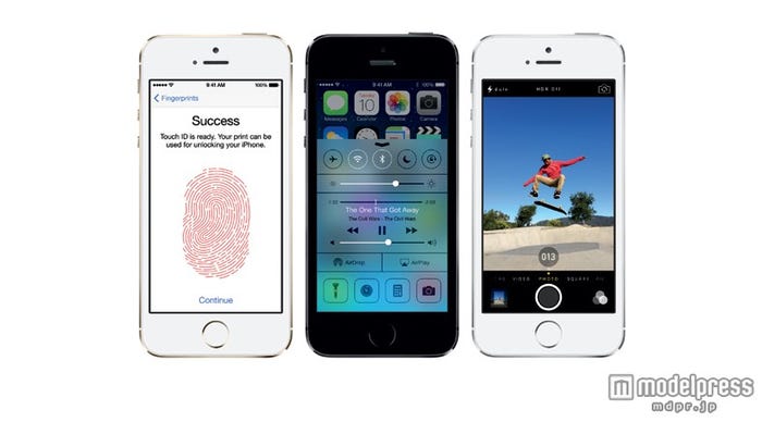 指紋認証機能「Touch ID」を搭載/「iPhone 5s」