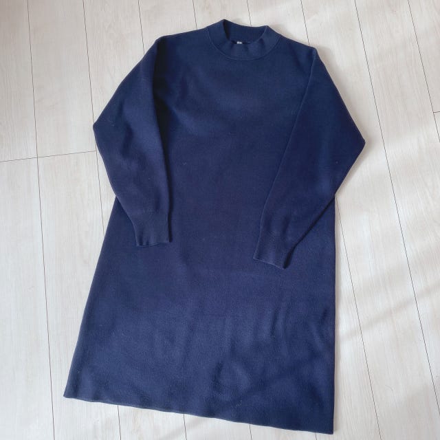ユニクロ　ニットワンピース　スフレヤーン