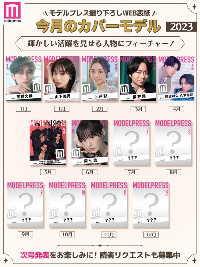 2023年モデルプレス「今月のカバーモデル」