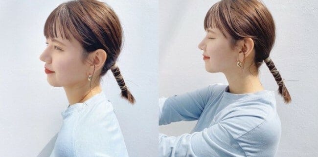 シンプルな髪型が ヘアスティック と ひも でおしゃれ上級者に 垢抜けアレンジ4選 モデルプレス