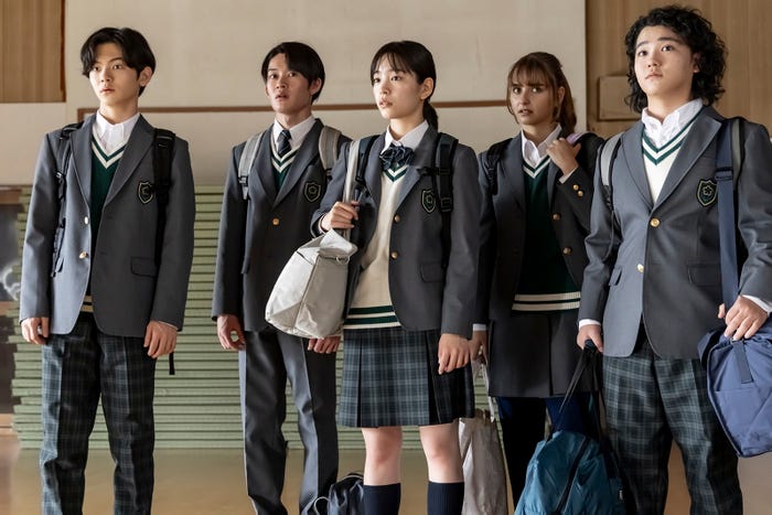 齋藤潤、山時聡真、當真あみ、嵐莉菜、高村佳偉人「ちはやふる−めぐり−」第4話(C)日本テレビ