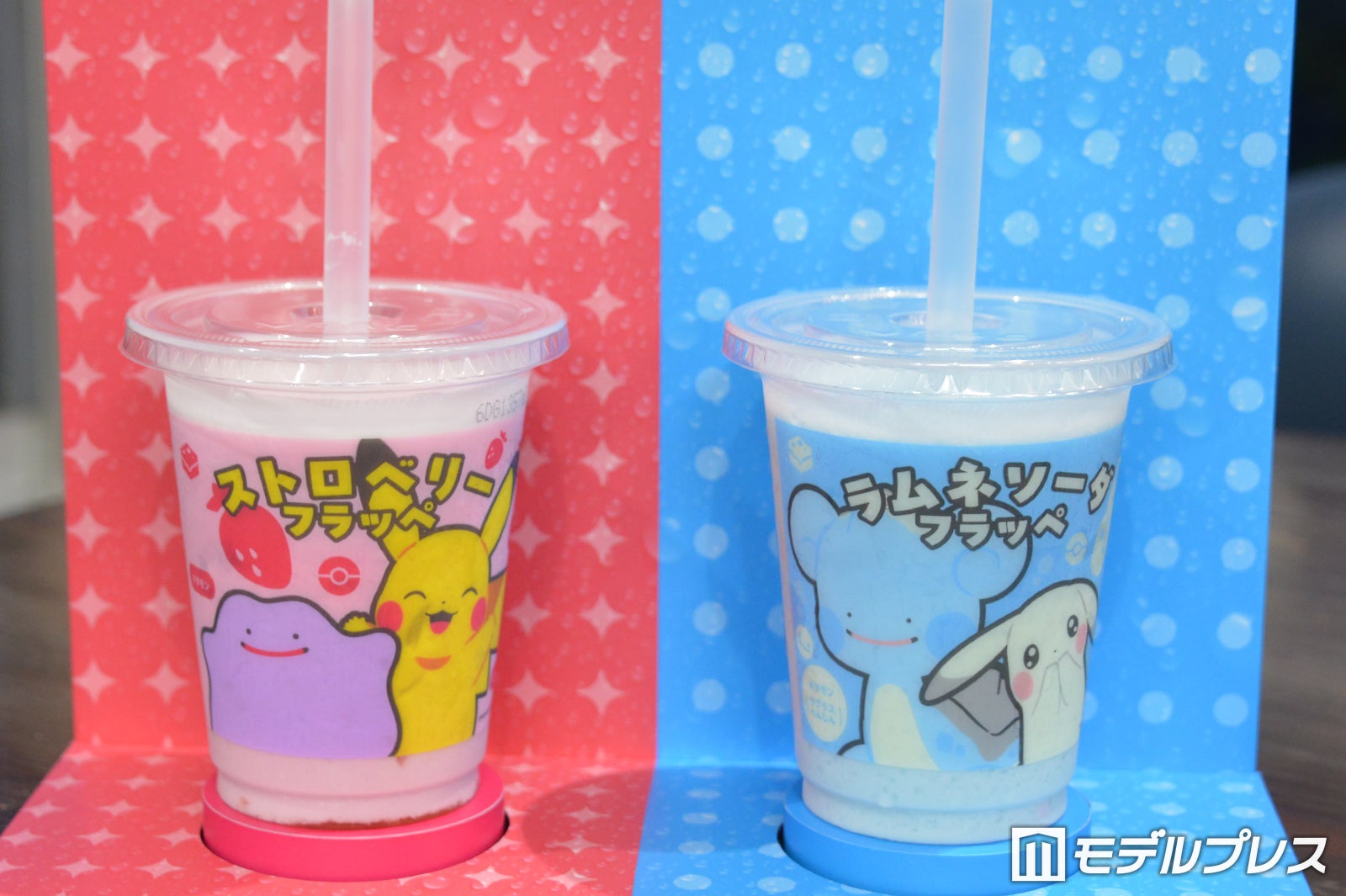 ストロベリーフラッペ、ラムネソーダフラッペ（C）モデルプレス