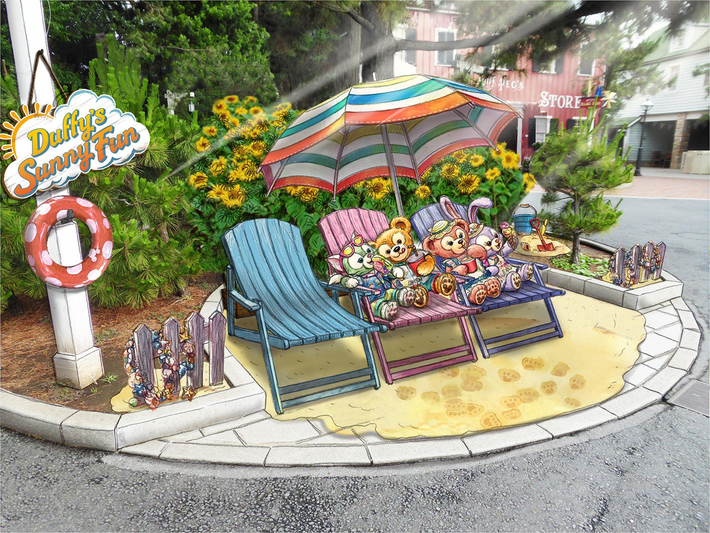 フォトロケーション（「アーント・ペグズ・ヴィレッジストア」前）※イメージ（C）Disney