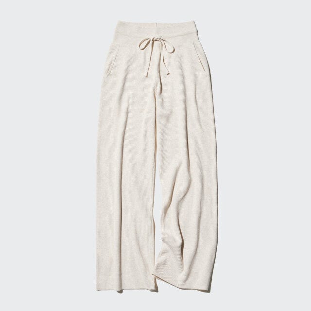 ウォッシャブルニットリブパンツ