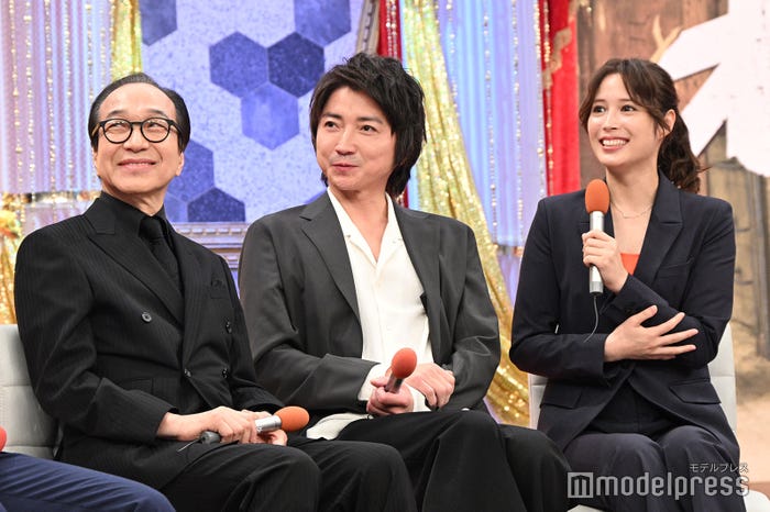 小日向文世、藤原竜也、広瀬アリス(C)モデルプレス