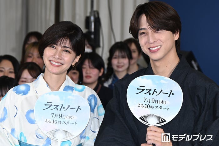 「ラストノート」七夕トークイベントに出席した内田有紀、寺西拓人(C)モデルプレス