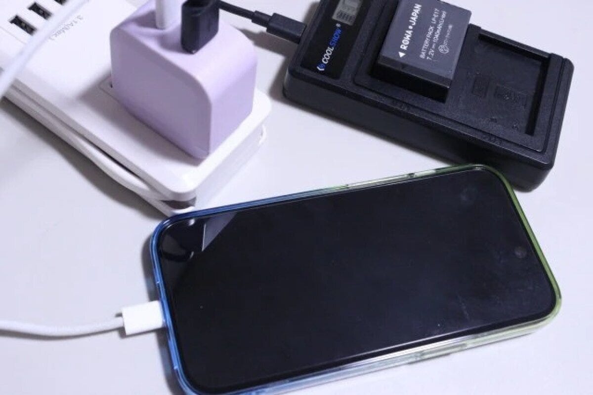 ダイソー　USB充電器　使用例