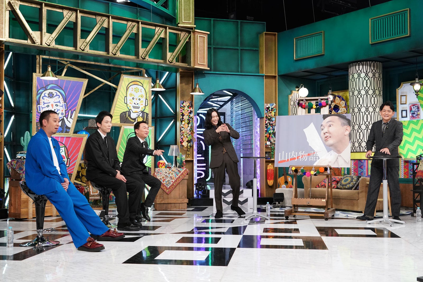 （左から）大悟、濱家隆一、山内健司、菅田将暉、ノブ （C）日本テレビ