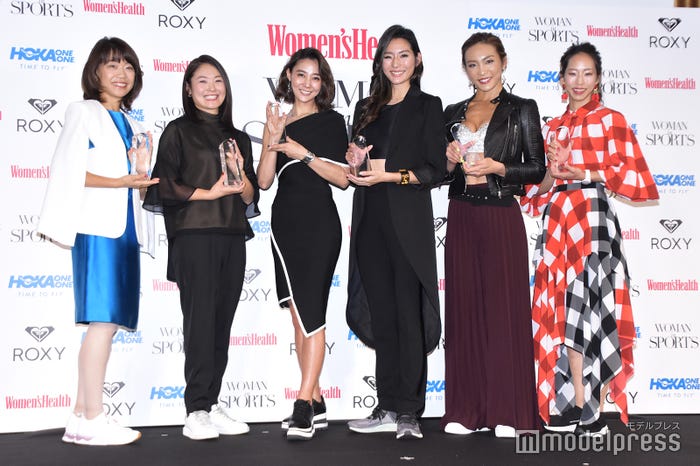 左から:高橋尚子、谷真海選手、村田友美子、福田萌子、AYA、野口啓代 (C)モデルプレス