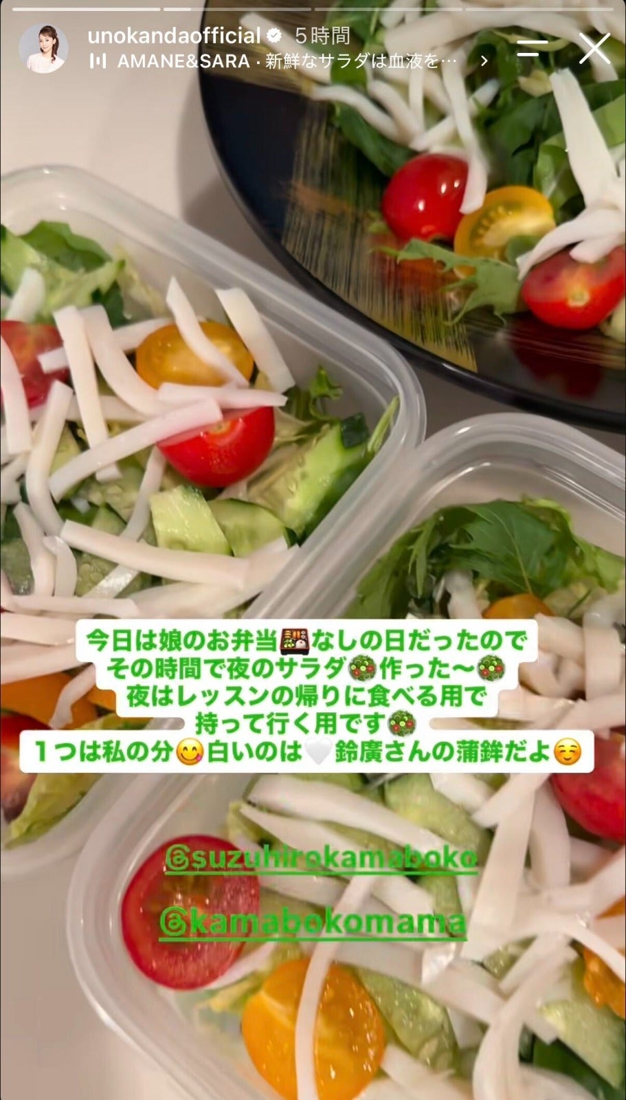神田うのInstagramストーリーズより