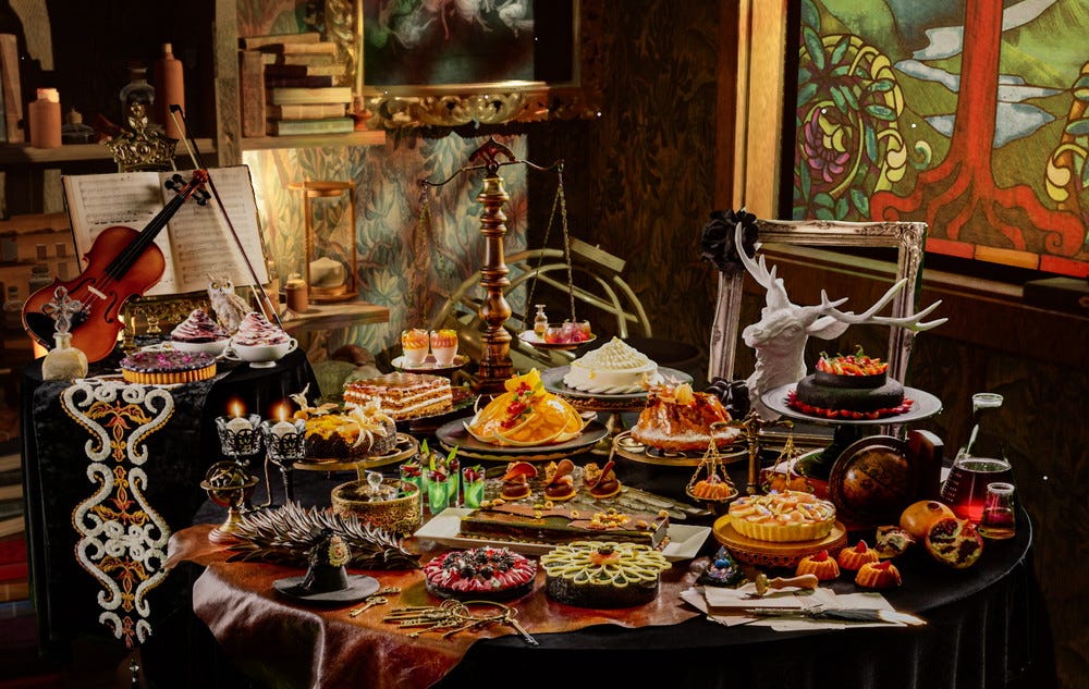 ヒルトン東京で“魔法使いの学校”スイーツビュッフェ、呪文ケーキやほうき風菓子など20種