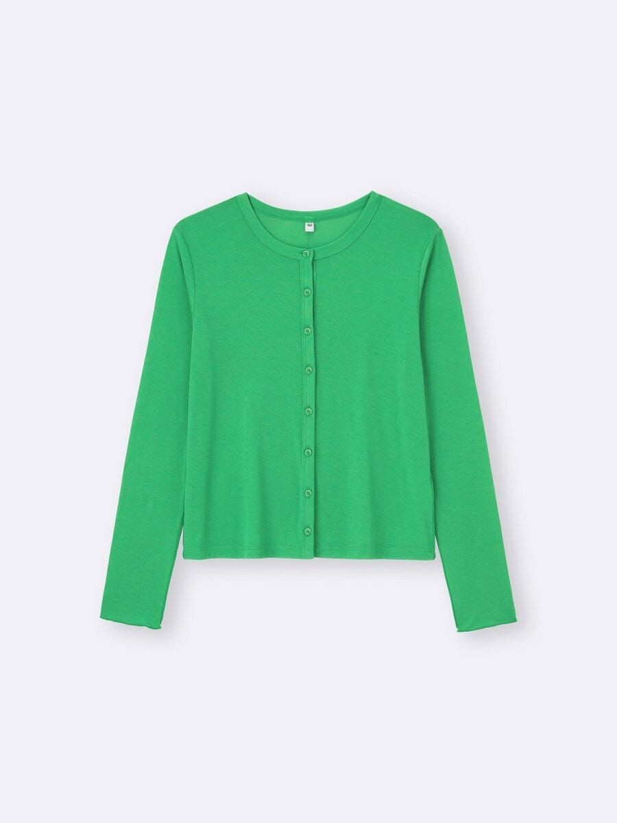 2026gu春大人女性おすすめソフトシアーカーディガン