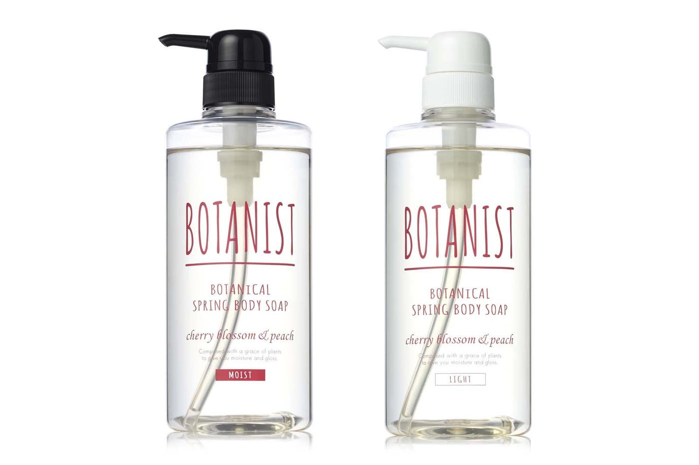 ボディーソープは「チェリーブロッサムとピーチの香り」