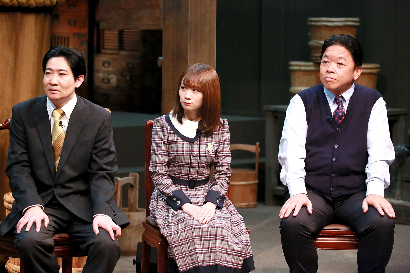 磯田道史、秋元真夏、伊集院光（C）テレビ朝日