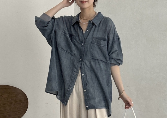 「デニムシャツ」1枚持っておくと本当に便利！毎日コーデに大助かり！おしゃれな人の着回し術