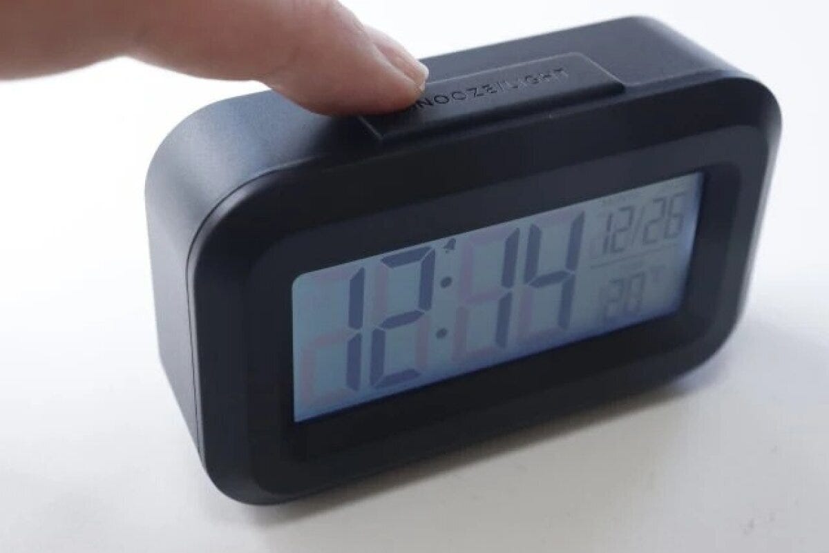 ダイソー　ミニデジタル時計　使用例