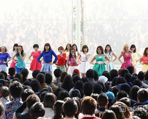 E-girlsが「絶対1位」宣言 パワフルパフォーマンスに3000人熱狂