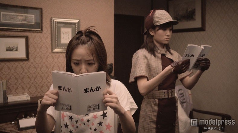 前田敦子、高橋みなみ／新CM「AKB48殺人事件FILE-5解決」篇より