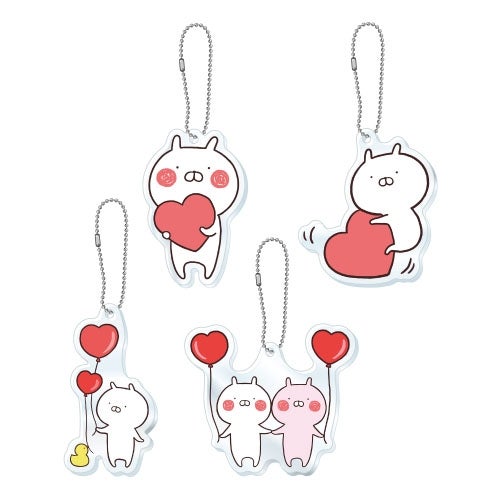 うさまるカフェ　アクリルキーホルダー（全4種目隠し）各500円（税抜）／画像提供：株式会社レッグス