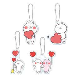 うさまるカフェ アクリルキーホルダー(全4種目隠し)各500円(税抜)/画像提供:株式会社レッグス