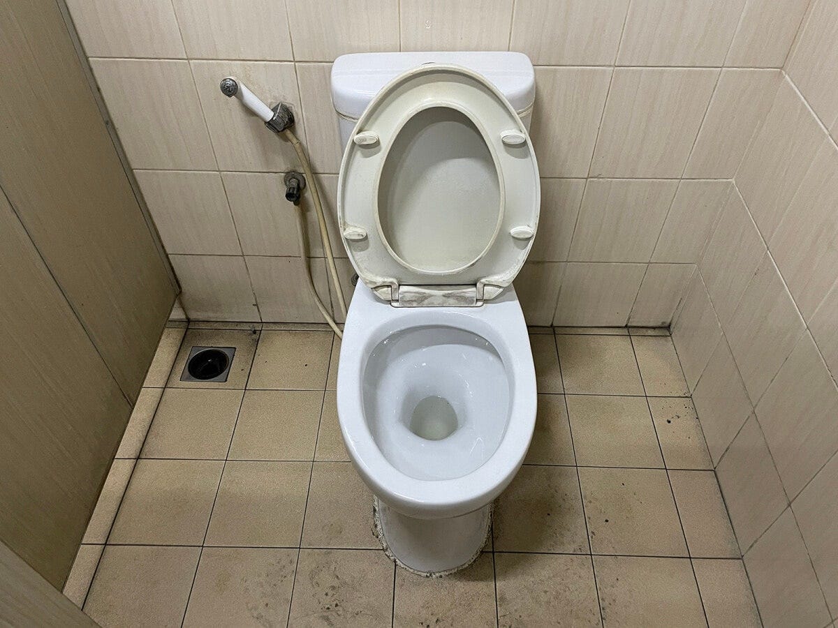 トイレットペーパーのないタイプの洋式トイレ