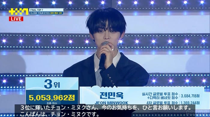 チョン・ミヌク「PROJECT 7」最終話より