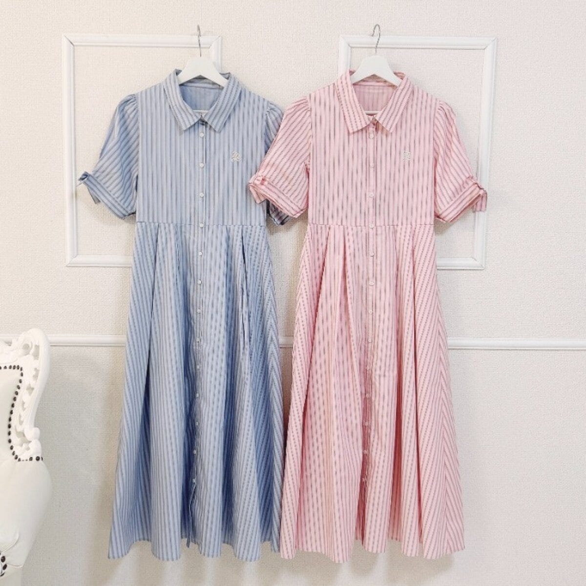 しまむら シャツワンピース(melume) しまむらのシャツワンピース(melume)