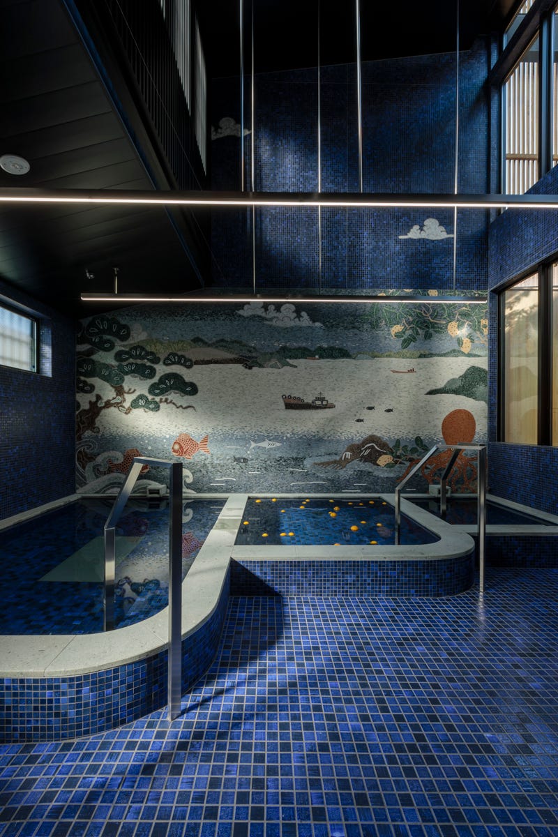 広島に銭湯付帯の宿「ユブネ(yubune)」瀬戸内海の情景描く美しい壁画に注目