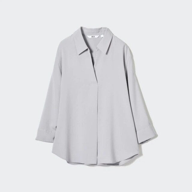 ユニクロ　uniqlo　レディース　おすすめ　オススメ　コスパ　2023　春　トップス　レーヨンスキッパーブラウス　ブラウス　スキッパー
