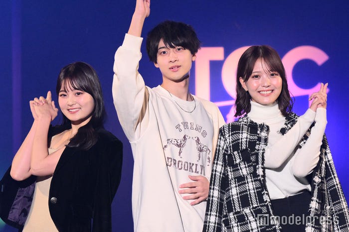 下⾓紗世さん、後藤優弥さん、園村留加さん「ミスミスター⻘⼭コンテスト2024」(C)モデルプレス