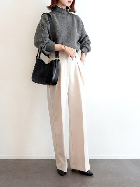 ニット コーデ 冬 大人の最旬ニットコーデ