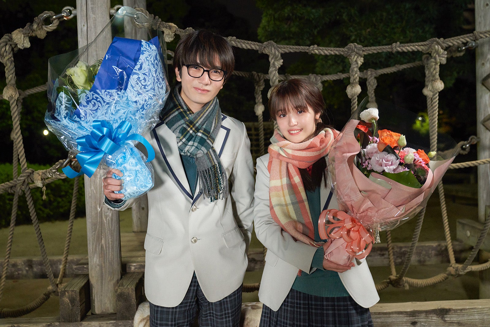 高橋優斗、豊嶋花（C）右腹／集英社・「君が死ぬまであと100日」製作委員会