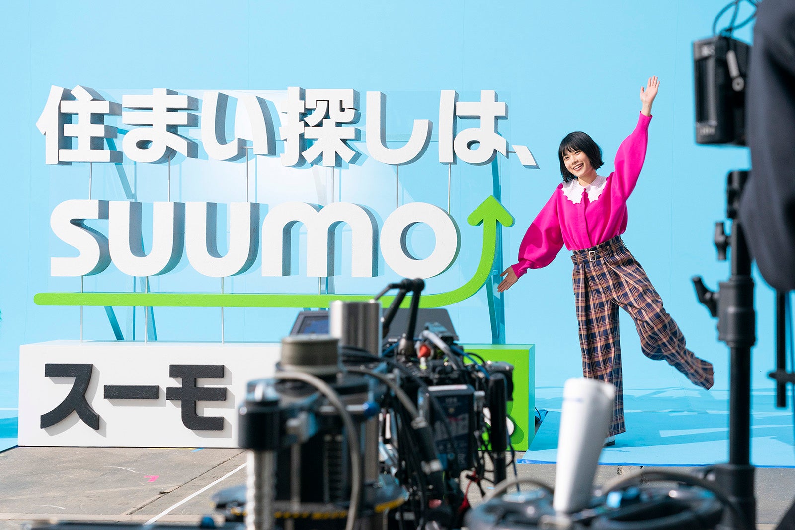 杉咲花／CM「杉咲さんの検索するなら地図から篇」メイキングより（提供写真）