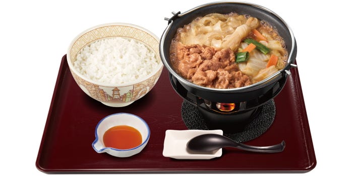 牛・胡麻麻辣湯鍋定食(ごはんミニ)950円(並盛)980円(ごはん大盛)1,030円(提供写真)