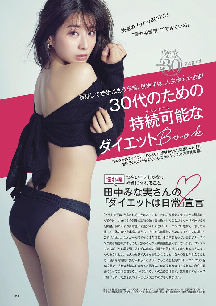 田中みな実(C)BAILA4月号/集英社 撮影/吉田崇(まきうらオフィス)